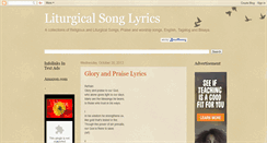 Desktop Screenshot of liturgicalsonglyrics.blogspot.com