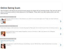 Tablet Screenshot of onlinedatingscam.blogspot.com