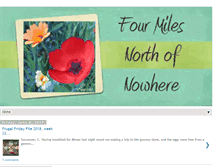 Tablet Screenshot of fourmilesnorthofnowhere.blogspot.com