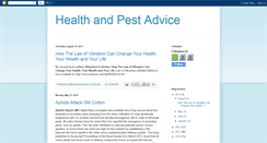 Desktop Screenshot of healthandpestadvice.blogspot.com
