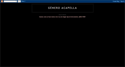 Desktop Screenshot of generoacapella.blogspot.com