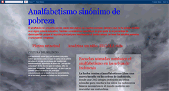 Desktop Screenshot of analfabetismopobreza.blogspot.com