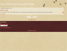 Tablet Screenshot of freepsncodesgenerator-now.blogspot.com