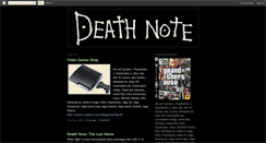 Desktop Screenshot of deathnoteshop.blogspot.com