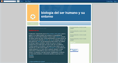 Desktop Screenshot of biologiadelserhumanoysuentorno.blogspot.com