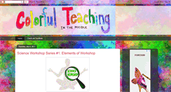 Desktop Screenshot of colorfulteaching.blogspot.com