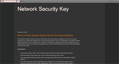 Desktop Screenshot of networksecuritykey.blogspot.com