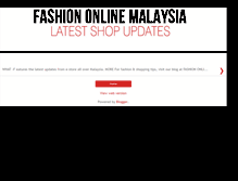 Tablet Screenshot of fashiononlinemalaysia.blogspot.com