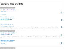 Tablet Screenshot of campingtipsandinfo.blogspot.com