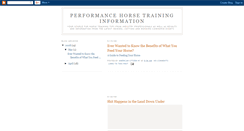 Desktop Screenshot of horsetraininginfo.blogspot.com