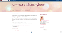 Desktop Screenshot of annisarizkaninghadi.blogspot.com