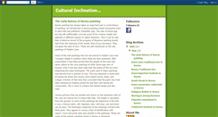 Desktop Screenshot of culturalinclination.blogspot.com