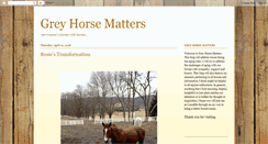 Desktop Screenshot of greyhorsematters.blogspot.com