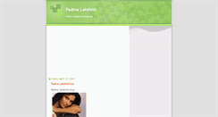 Desktop Screenshot of padma-lakshmi.blogspot.com