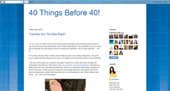 Desktop Screenshot of my40thingsbefore40.blogspot.com