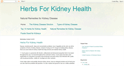 Desktop Screenshot of herbsforkidneyhealth.blogspot.com