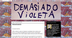 Desktop Screenshot of demasiadovioleta.blogspot.com