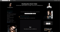 Desktop Screenshot of breaking-dawn-movie-trailer.blogspot.com