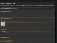 Tablet Screenshot of mattharwardlife.blogspot.com
