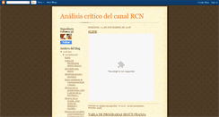 Desktop Screenshot of analisiscriticodelcanalrcn.blogspot.com