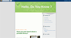 Desktop Screenshot of hello-do-you-know.blogspot.com