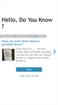 Mobile Screenshot of hello-do-you-know.blogspot.com