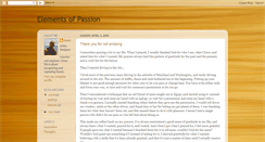 Desktop Screenshot of elementsofpassion.blogspot.com