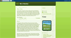 Desktop Screenshot of nicsnoshes.blogspot.com
