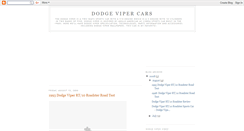 Desktop Screenshot of dodge-viper-cars.blogspot.com