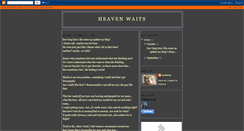 Desktop Screenshot of heaven-waits.blogspot.com
