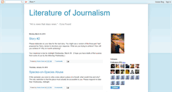 Desktop Screenshot of literatureofjournalism.blogspot.com