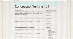 Desktop Screenshot of conceptualwriting101.blogspot.com