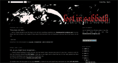 Desktop Screenshot of lostinsabbath.blogspot.com