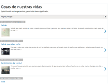 Tablet Screenshot of cosas-de-nuestras-vidas.blogspot.com