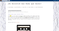 Desktop Screenshot of noencontremasnadaquehacer.blogspot.com
