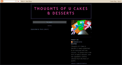 Desktop Screenshot of cakesndessertsthoughtsofu.blogspot.com