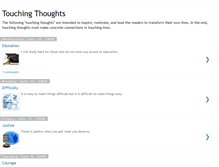 Tablet Screenshot of newtouchingthoughts.blogspot.com