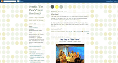 Desktop Screenshot of cynthianewhostontheview.blogspot.com
