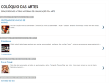 Tablet Screenshot of coloquiodasartes.blogspot.com