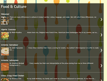 Tablet Screenshot of foodandculturerecipes.blogspot.com