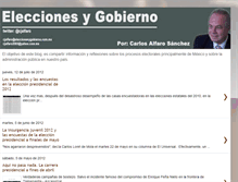 Tablet Screenshot of eleccionesygobierno.blogspot.com
