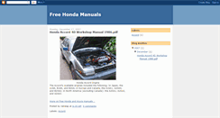 Desktop Screenshot of free-honda-manuals.blogspot.com