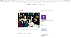 Desktop Screenshot of fashionandpower.blogspot.com