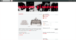 Desktop Screenshot of myunknownpleasures.blogspot.com