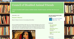 Desktop Screenshot of councilofdisabledanimalfriends.blogspot.com