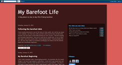 Desktop Screenshot of mybarefootlife.blogspot.com