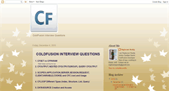 Desktop Screenshot of coldfusioninterviewquestions.blogspot.com