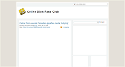 Desktop Screenshot of celine-dion-fans.blogspot.com