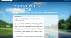 Desktop Screenshot of beneaththe5urface.blogspot.com