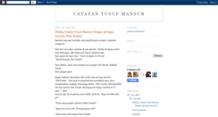 Desktop Screenshot of catatanyusufmansur.blogspot.com